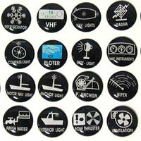 Self-adhesive function labels for switch panels - set of 24pcs by Lalizas