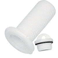 Drain Socket with Plug, Round, Plain, Ø48mm, White by Lalizas