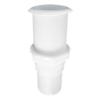 Thru-Hulls Threaded with Hose Barb, White by Lalizas