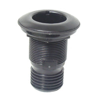 Thru-Hull with Flush Flange and Hose Barb, Black by Lalizas