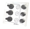 Switch Panel ''SP3 “Economy”, 3 waterproof  switches, Inox, 12/24V, 100x90mm by Lalizas