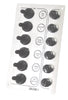 Switch Panel ''SP6 “Economy”, 6 waterproof switches, Inox, 12/24V, 100x165mm by Lalizas