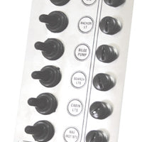 Switch Panel ''SP6 “Economy”, 6 waterproof switches, Inox, 12/24V, 100x165mm by Lalizas