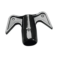 Double Hook with Thread Ø30mm, Plastic, Black by Lalizas