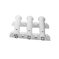 Storage Rack for 3 Rods, Bulkhead mounted, White by Lalizas