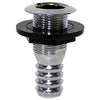 Thru-Hulls with Flush Flange and Hose Barb, Chromed by Lalizas