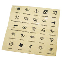 Self-adhesive transparent function labels for 99726, 99728-30 - 25pcs Set by Lalizas