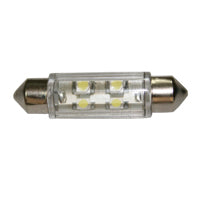 Bulb 12V, LED, T11 39mm, cool white - 2x4 LEDs 360o by Lalizas