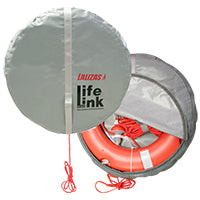 Set Lifebuoy Ring SOLAS 75cm, Lifeb. Light 71325, 30m rope, case gray by Lalizas