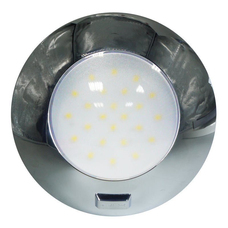 AquaLED Dome Light, round with switch, 4.8W, 12/24V by Lalizas