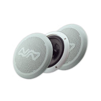Two-way Speakers, 100W, 6 1/2'', Non-magnetic,w/Clip-on Cover, White, Set by Lalizas