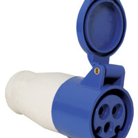 Plug, female, w/ cover, 16A, 220-240V, blue by Lalizas