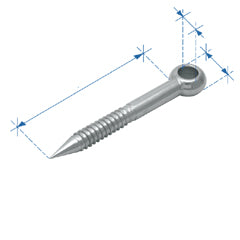 Eye bolt, (lag screw), AISI 316 by Lalizas