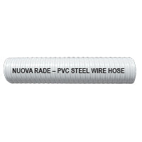 Liquid Discharge-Water Delivery Hose PVC, White, Steel Wire Reinforced by Lalizas