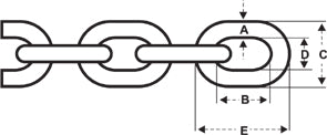 Chain, Inox 316, calibrated by Lalizas