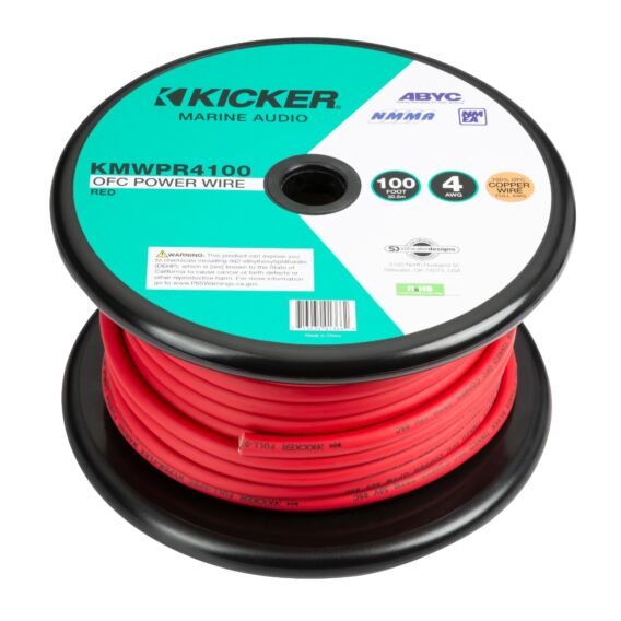 Marine 4AWG Red Power Cable - 100ft KA47KMWPR4100