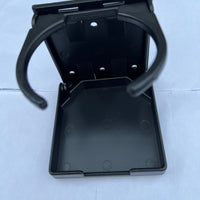 Boat Cup Can Holder Black folds up flat to store ~ 92mm square sprung to open