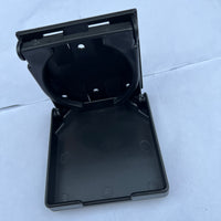 Boat Cup Can Holder Black folds up flat to store ~ 92mm square sprung to open