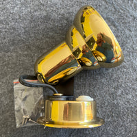 12V Interior Gold Coloured Spotlight with switch built in ~ 75mm diameter