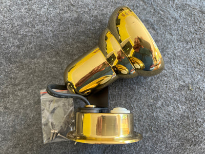 12V Interior Gold Coloured Spotlight with switch built in ~ 75mm diameter
