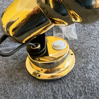 12V Interior Gold Coloured Spotlight with switch built in ~ 75mm diameter