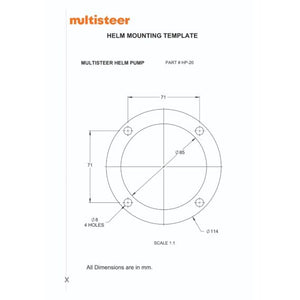 Mutlisteer Mounting Template for HP-20 HP-20-MT