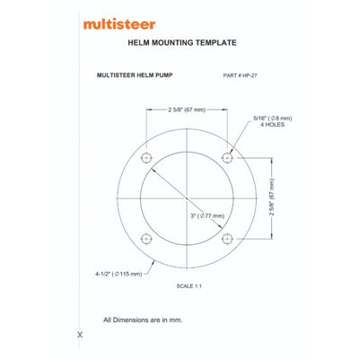 Mutlisteer Mounting Template for HP-27 HP-27-MT
