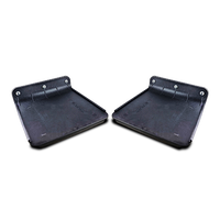 Black 8" x 8" Plates / Dynamic Hinge, Polypropylene HD800