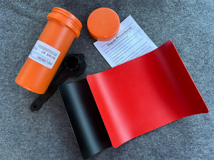 Orange & Black Inflatable Repair kit Fabric & Halkey Roberts Tool in Tube