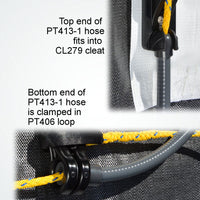 Clamcleat PT413-1 Tube assembly 1m long with end fittings.
