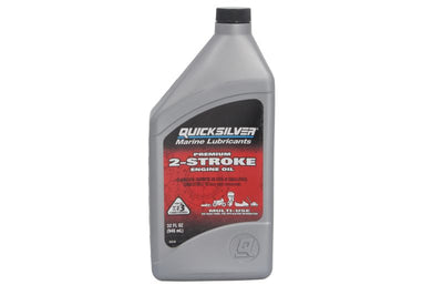 Quicksilver Premium 2 Stroke Oil - 1 Litre  92-8M0205370 Mercury Mariner Quicksilver Spare Parts