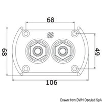 Bulkhead throughout bush twin connection white