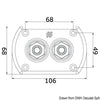 Bulkhead throughout bush twin connection chromed