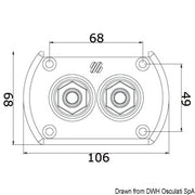 Bulkhead throughout bush twin connection chromed