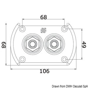 Bulkhead throughout bush twin connection chromed