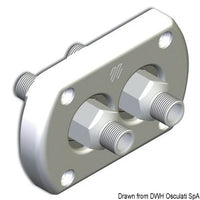 Bulkhead throughout bush twin connection chromed