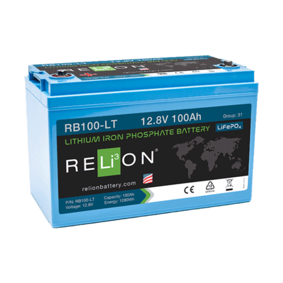 RELiON 12.8V 100Ah LT LiFePO4 Battery REL-RB100-LT