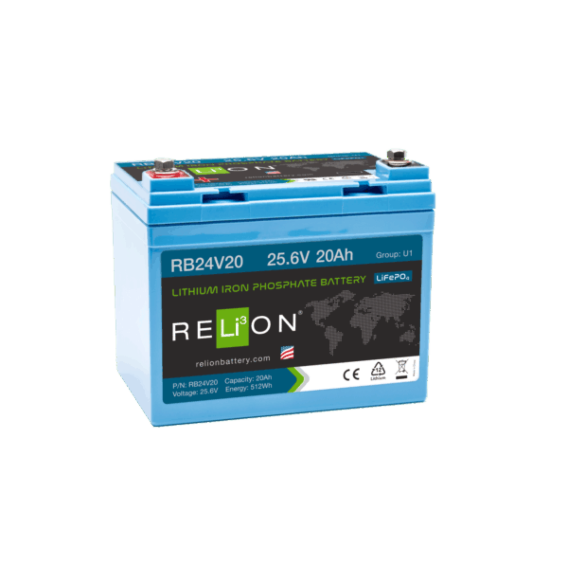 RELiON 25.6V 20Ah LiFePO4 Battery REL-RB24V20