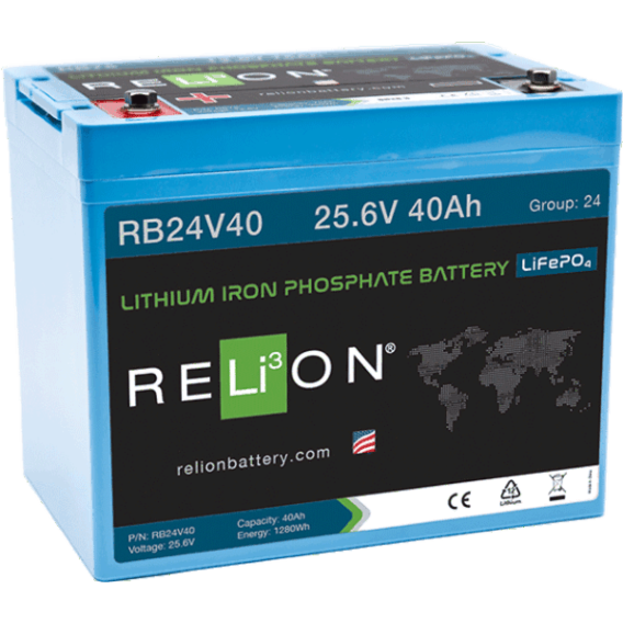 RELiON 25.6V 40Ah LiFePO4 Battery REL-RB24V40