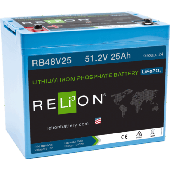 RELiON 51.2V 25Ah LiFPO4 Battery REL-RB48V25