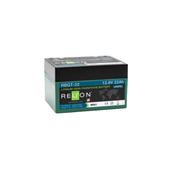 RELiON 12.8V 22Ah TBAR-LiFePO4 Battery REL-RBGT-22