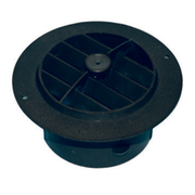 100 mm (4") Round Damper Vent , Off, black 62209D