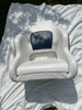 Premium Captain's Bucket Seat white/blue for Cruiser with Removable seat pad