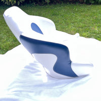 Premium Captain's Bucket Seat white/blue for Cruiser with Removable seat pad