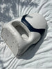 Premium Captain's Bucket Seat white/blue for Cruiser with Removable seat pad