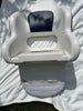 Premium Captain's Bucket Seat white/blue for Cruiser with Removable seat pad