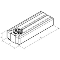 Horizontal plastic black/grey water tanks lt. 35