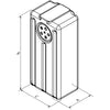 Vertical plastic black/grey water tank lt. 61