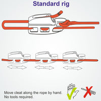 Clamcleat CL829-11 - Alloy aero cleat for ropes 4-6mm