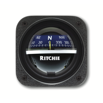 Ritchie Explorer™ V-537, 2¾” Dial Bulkhead Mount - Blue Card V-537B